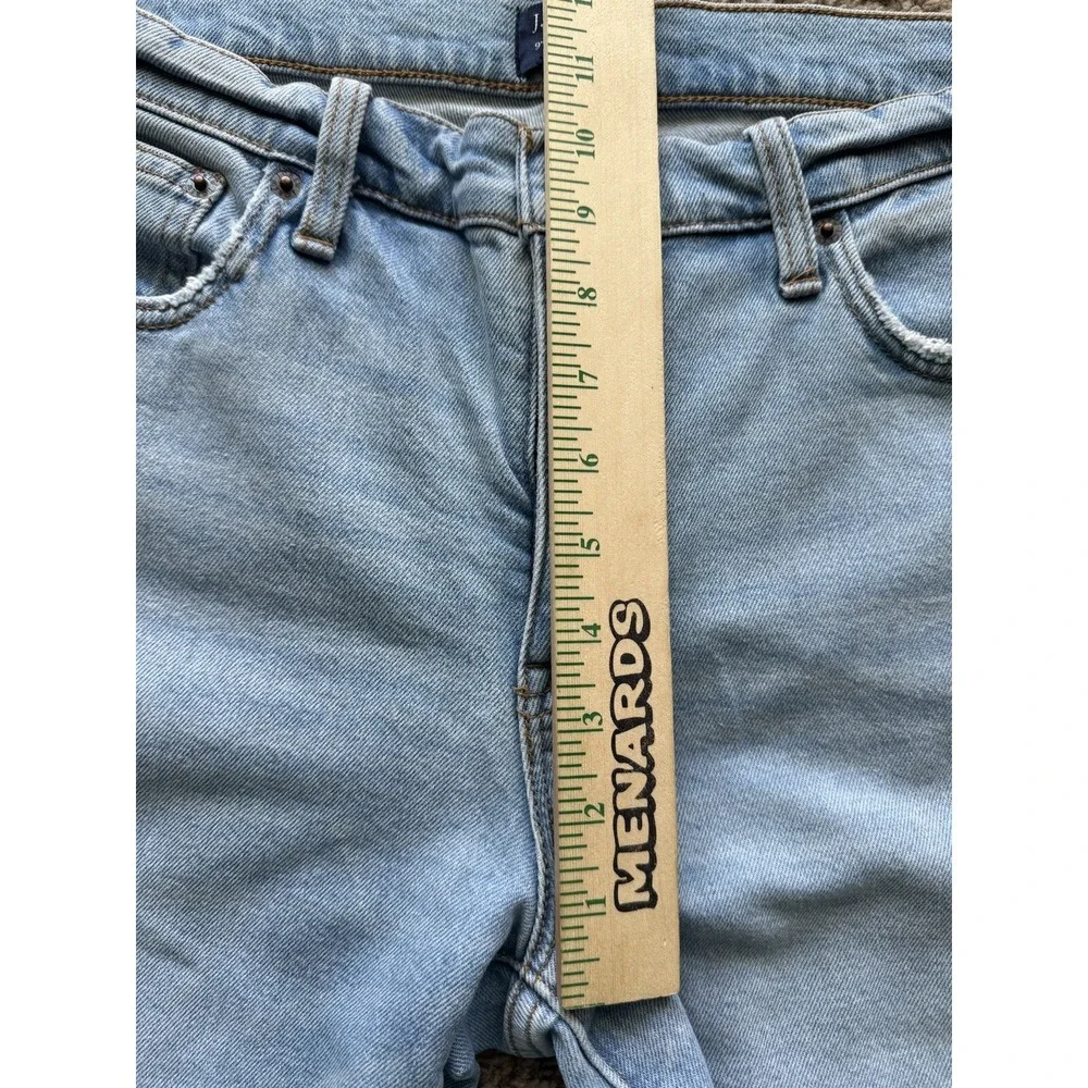 J.Crew 9 Mid-Rise Skinny Jeans Light Wash Distressed Frayed Hem Womens 29